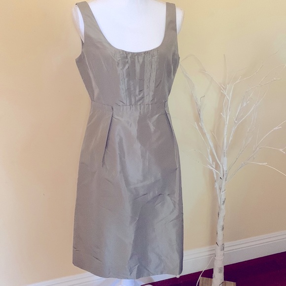 J. Crew Dresses & Skirts - J. Crew Clementine Olive Green Silk Sleeveless Cocktail Dress NWT Size 10